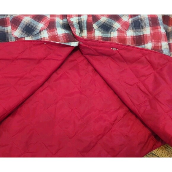 VINTAGE Woodsman by Klondike Lined Flannel Shirt Jacket Made in USA Sz 16 L 16.5 - Picture 7 of 7